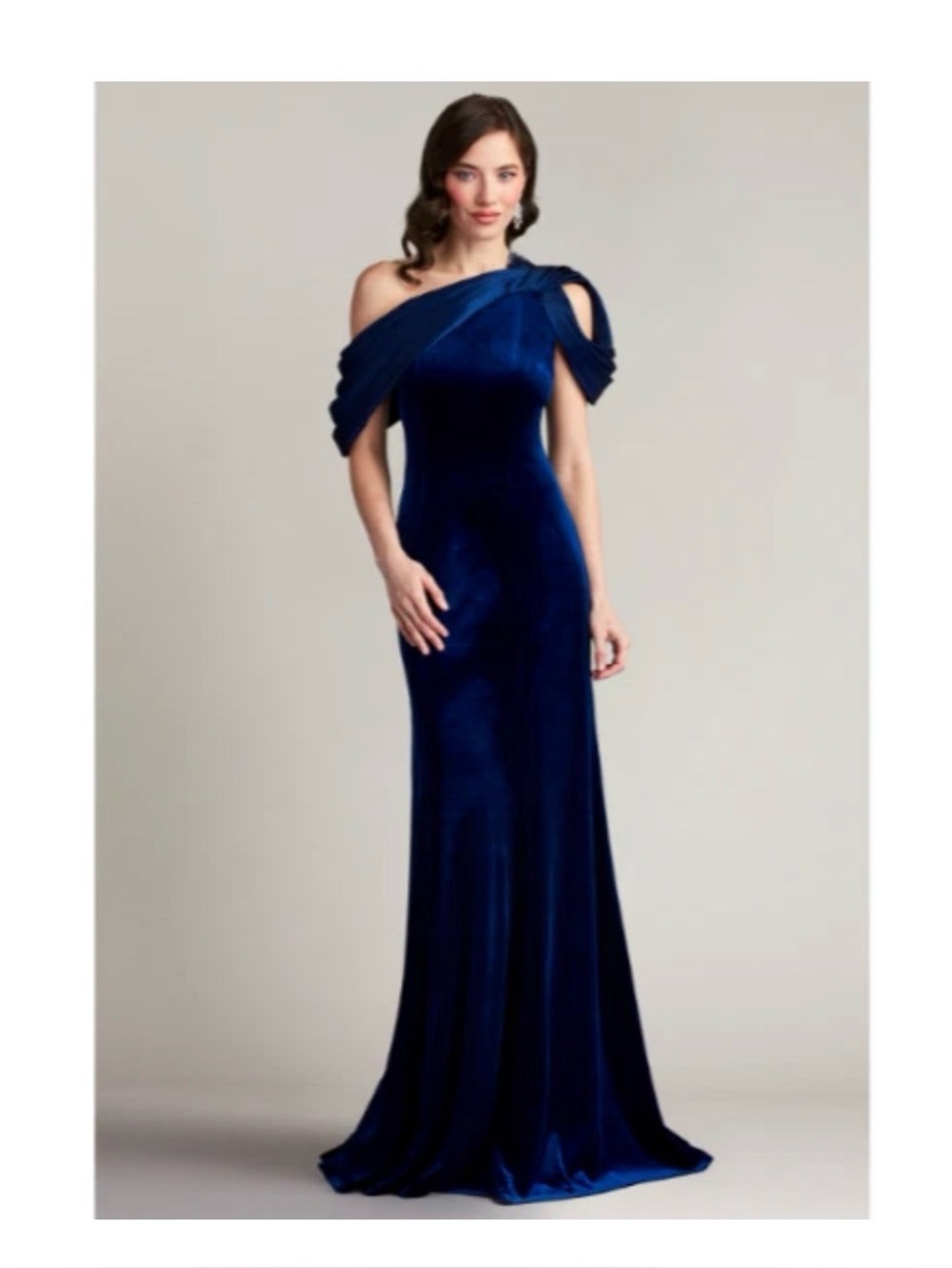 Tadashi Shoji Copley Blue Velvet Gown
